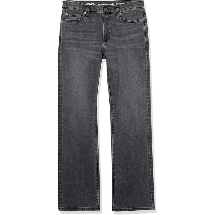 Чоловічі джинси Amazon Essentials Bootcut прямого крою, сірий вицвілий колір (31W / 32L)