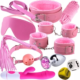 BDSM-набір Ero-Bull рожевий, 13 предметів