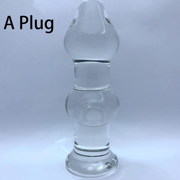 Анальний плагін зі скла ScreaAss Big Glas - великий прозорий анальний дилдо для чоловіків та жінок, 4.5/7.5/8 см