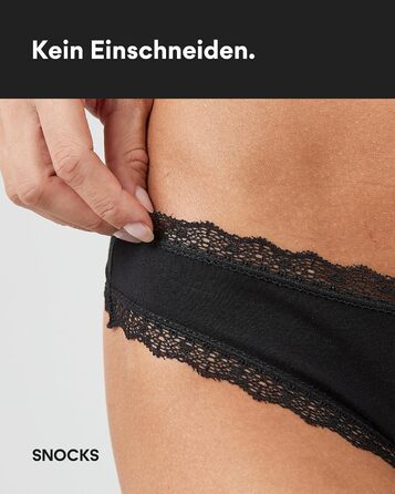 Танга жіночі Snocks з мережива з органічної бавовни – дихаючі та комфортні, не ріжуть – сексуальні труси та білизна для жінок, розмір XS - 4XL, 3 шт. в упаковці