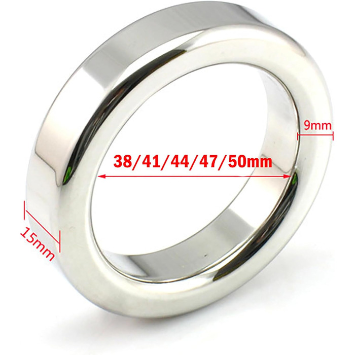 Набір з 3 шт. металевих обручів для яєчок (5 розмірів) – металеві обручі для пеніса, розтягувачі яєчок, обважнювачі мошонки, бондж, секс-іграшки для чоловіків, срібло