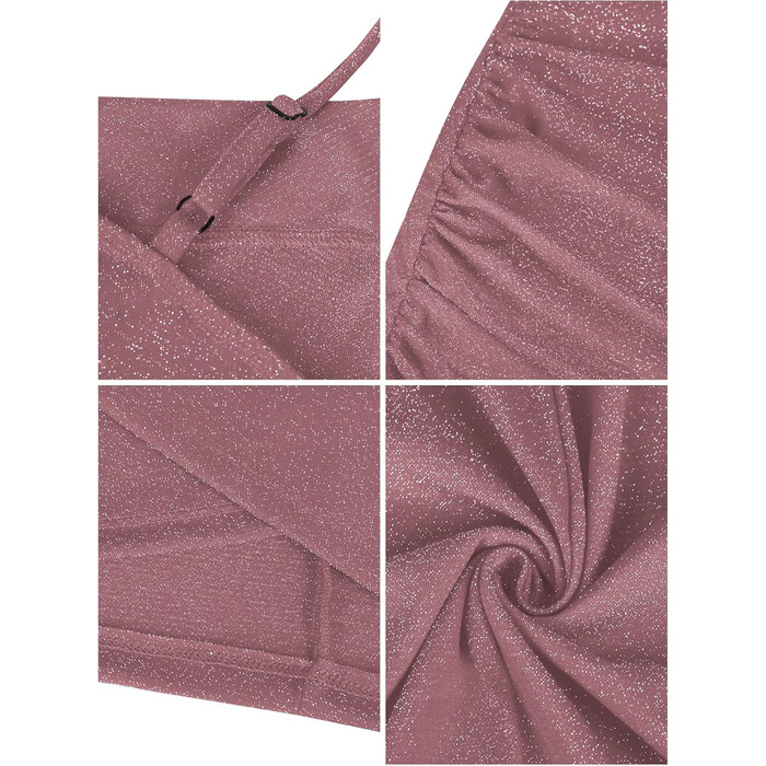 Missufe Елегантне сукня-кокетка для жінок, вечірнє міні-плаття на бретелях, облягаюче, з V-подібним вирізом, фігурна, без рукавів, олівець, (Ніжно-рожевий, S)