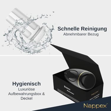 Електричний мастубатор для чоловіків Nappex Branco з потужним всмоктуванням та вібрацією, режим оргазму, чорний