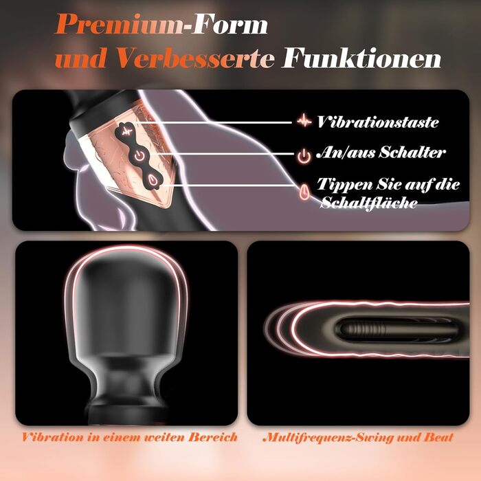 Вібратор для жінок, секс-іграшка з 10 режимами, масажер простати, чорний