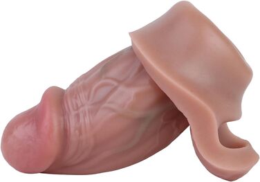 Мастурбатор для чоловіків, портативний, з повним покриттям, подовжувач пеніса, реалістична гума, кільце для пеніса, подовжує та збільшує