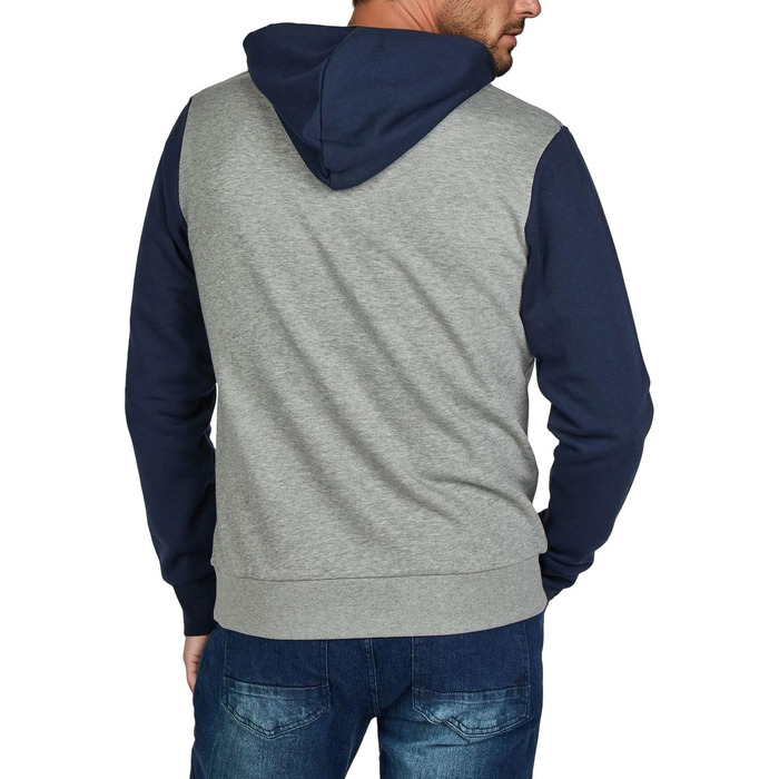 Чоловічий худі Jack & Jones JWHLOGO Blocking Regular Fit з принтом, кольори Navy/Green/Beige, великі розміри (Plus Size)