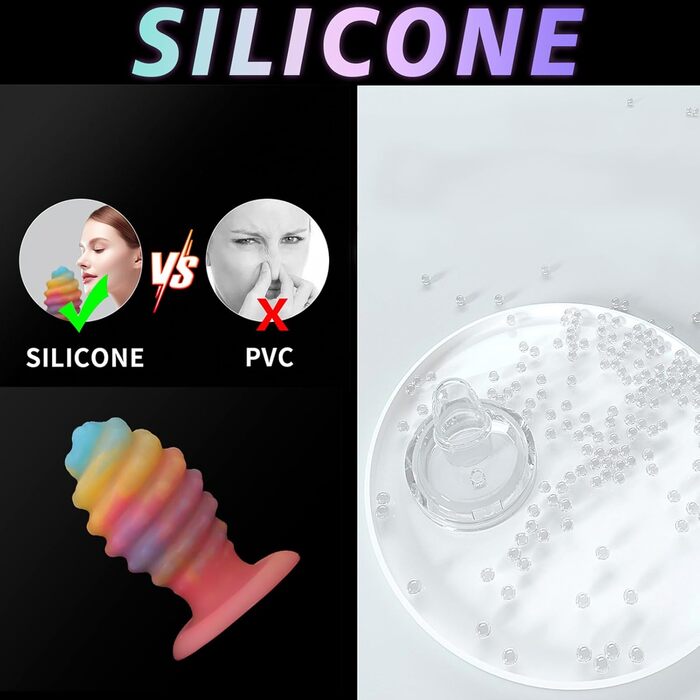 Анальний дилататор HXLXW з силікону, 5 розмірів, світлодіодний, для масажу G-точки та простати, для початківців, жінок, чоловіків, пар