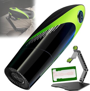 Електричний мастурбатор для чоловіків з 10 режимами, телескопічною функцією та вібрацією. 3D вагіна, іграшка для дорослих (з підставкою). Модель: Halterungsmodell-2