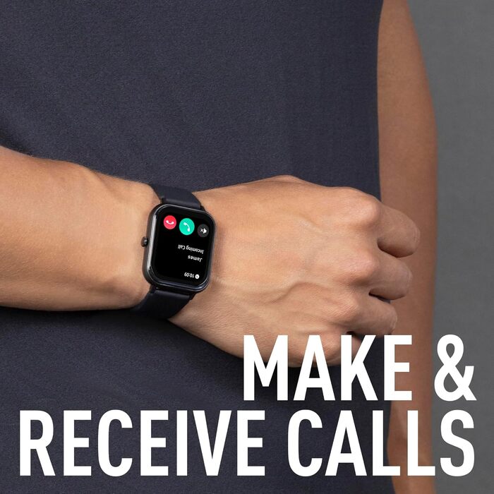 Смарт-годинник Reflex Active Series 17, дисплей 4,6 см, захист IP67, чорний ремінець