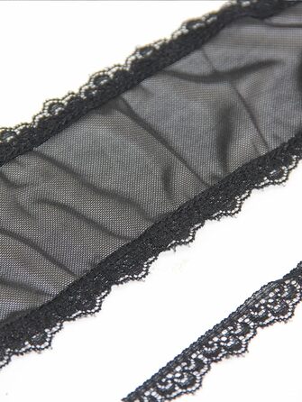 Маска для очей Quizzhe з мереживом - сексуальна маска для сну, косплей, Хелловін, Валентинка (чорна)