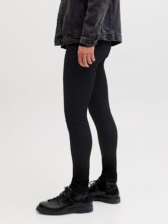 Чоловічі джинси Jack & Jones Jjiliam Skinny чорного кольору, розмір 32W/32L