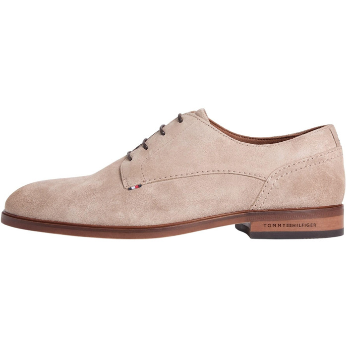 Чоловічі туфлі Derby Tommy Hilfiger Suede Dress Shoe (FM0FM05776) із замші, бежеві (Coastal Taupe), розмір 43 EU