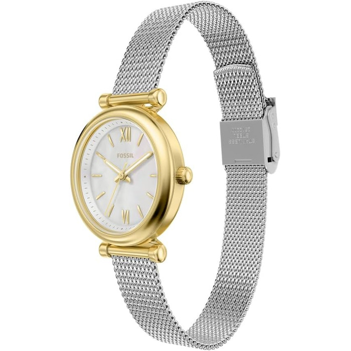 Жіночий кварцовий годинник Fossil Carlie золотистого кольору зі сталевим браслетом (28мм, Rich Gold)