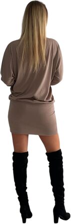 Сукня святкова Daen з блискітками, туніка-светр (S, L, XL, XXL), колір капучино