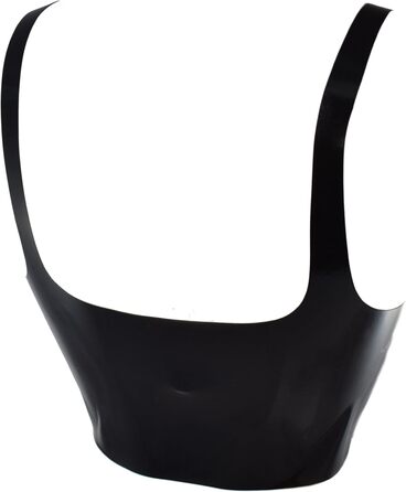 Латексний топ Rubberfashion Kurz - Латексний бюстгальтер - Латексна сорочка для жінок та чоловіків XL, чорний, 0.4 мм
