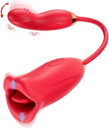 Вібратор для жінок Swing G-Spot з 10 режимами лизання та кусання, рожевий вібратор-дилда для стимуляції клітора, дорослий секс-іграшка для жінок та пар RF37-RD