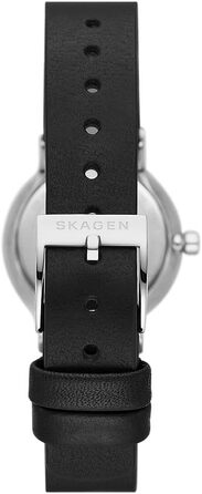 Жіночий кварцовий годинник Skagen Freja Lille (26 мм, чорний з білим), сталевий або шкіряний ремінець