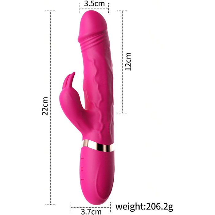 Вібратор G-Punkt Klassischer, 10 режимів вібрації, силіконовий дildo-вібратор, масажний стрижень для жінок та пар (зелений)