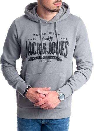 Чоловічий худі Jack & Jones з логотипом, колір Sedona Sage, модель Mika
