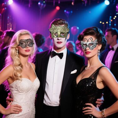 Маска для чоловіків у венеціанському стилі Vintage, ідеальна для вечірок, Хелловіну, балів та карнавалів