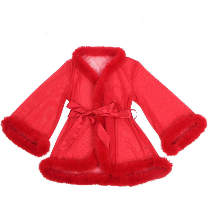 Комплект жіночої білизни з відкритим декольте, еластичний виріз, великі розміри, червоний/білий, XL