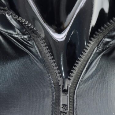 Комбінезон з ефектом мокрого блиску YiZYiF для чоловіків, латексний, чорний, S-3XL