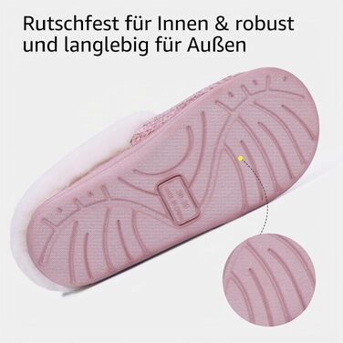 Жіночі зимові капці Evshine з плюшу та ефектом пам'яті (Memory Foam), рожеві, розмір 38/39 EU