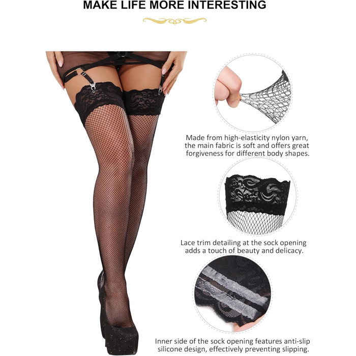 Жіночі мереживні стрінги-стрічки з квітковим принтом, для стегон, 4 ремінці, металевий кліп, великі розміри, сексуальні мереживні стрінги 16-18, чорний #стрінги та панчохи