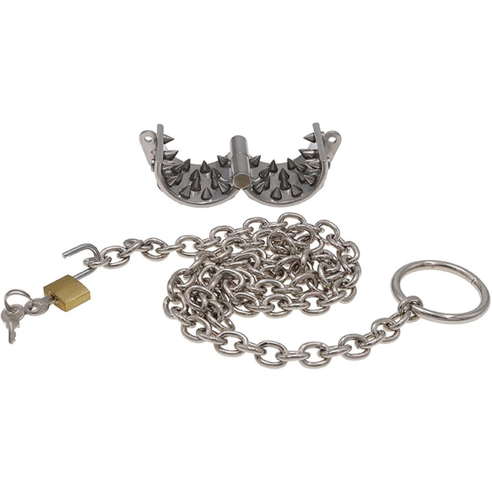 Сталевий пеніс-кільце з шипами PQKuss для розширення яєчок, SM-іграшка, 425г