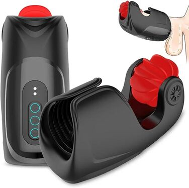 Електричний мастурбатор PQKuss для чоловіків з 10 режимами вібрації та ротації. Тренажер для стимуляції статевого члена. Інтимна іграшка для чоловіків