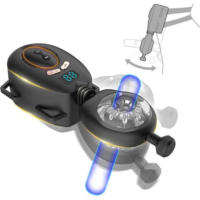 Мастурбатор з 9 режимів вібрації та рухів для чоловіків, іграшка для дорослих з реміннем для рук, інтимна іграшка для інтенсивної стимуляції LZYLWC