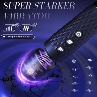 Вібратор жіночий з насадкою для стимуляції простати, 10 режимів вібрації, чорний - набір для пар