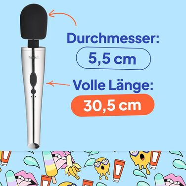 Масажер для тіла Luxy - бездротовий вібратор для жінок, сріблястого кольору. 10 режимів, водонепроникний.