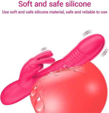 Вібратор G-Punkt Silikon з 10 режимами вібрації для жінок. Іграшки для дорослих, кролик. Рожевий колір