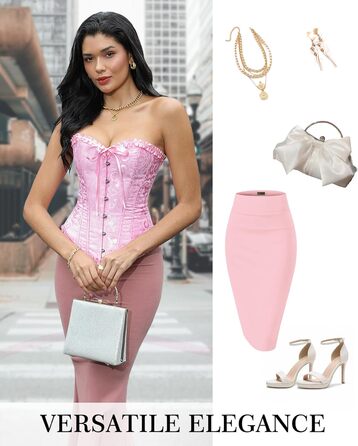 Корсет для жінок - бюстєль-корсет, чорний, розмір M - талія, формування фігури, повний бюст