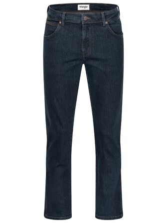 Чоловічі джинси Wrangler Texas Regular Fit Stretch — прямі денімові штани з бавовни, Blue Black
