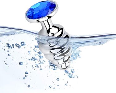 Анальний плагін SXOVO (набір 3 шт): малий, середній, великий - металевий, з камінцем, для пар