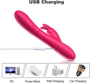 Вібратор G-Punkt Silikon з 10 режимами вібрації для жінок, кролик, сексуальні іграшки для пар, рожевий колір