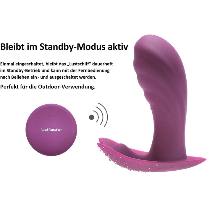 Вібратор-метелик Lustfactor для жінок з силікону | Бездротовий, з пультом керування | Для вагінальної та кліторальної стимуляції | Зарядний, USB | Інтимні іграшки для дорослих