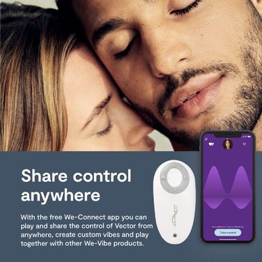 We-Vibe Vector: Масажер простати та перинеума для чоловіків - анальний секс-іграшка з пультом дистанційного керування, керована через додаток, гнучкий силіконовий вібратор (сірий)