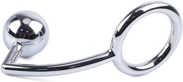 Анальний плагін Jixaxe з кільцем для пеніса, сталевий гачок, 45 мм, для чоловіків