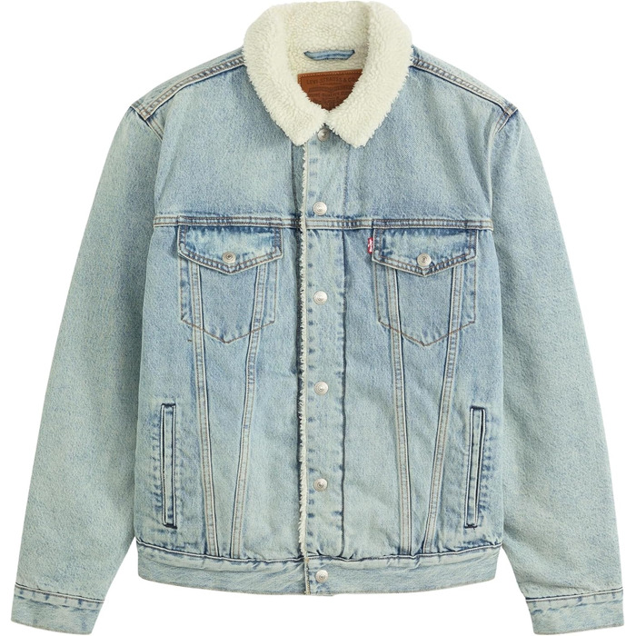 Чоловіча джинсова куртка Levi's Trucker з підкладкою Sherpa, колір Kentucky Blue