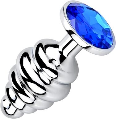 Набір анальних пробок SXOVO (великий + середній + малий) з металу та інкрустацією камінням для чоловіків та жінок