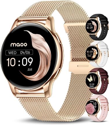 Смарт-годинник maoo Ventura для жінок Rose Gold: AMOLED-дисплей 1.32