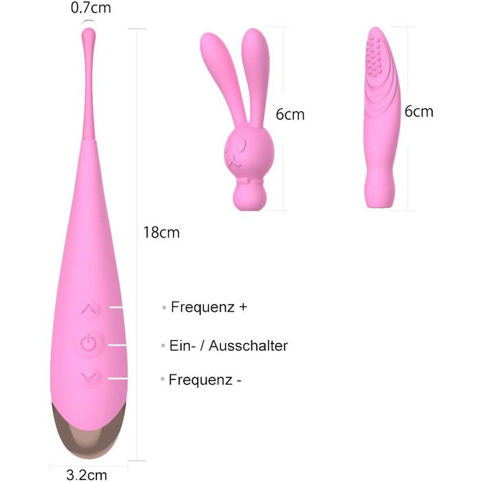 Вібратор Roluck тихий та потужний для стимуляції клітора та G-точки, з 3 змінними насадками, 7 режимів вібрації, водонепроникний, з силікону, для жінок, лесбійок