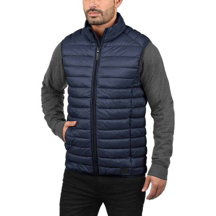 Чоловічий стібаний жилет BLEND BHNille Outdoor темно-синього кольору, розмір L