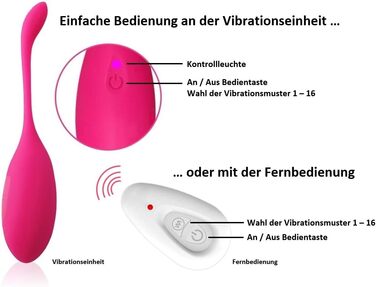 Вібратор JOY DeLuxe з пультом дистанційного керування - віброяйце з силікону, USB-зарядка