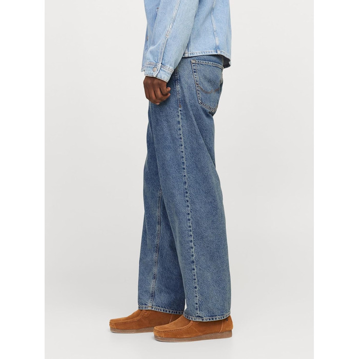 Чоловічі джинси Jack & Jones JJIALEX Baggy Fit синього кольору, денім