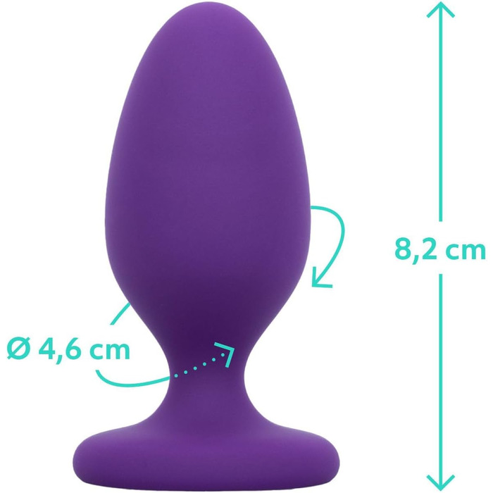 Анальний плаг AMORELIE Joy Twist – водонепроникний, силіконовий з ABS, фіолетовий