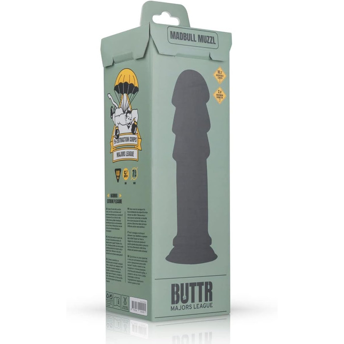 Дилда MadBull Muzzl Dildo Schwarz - чорна дилда